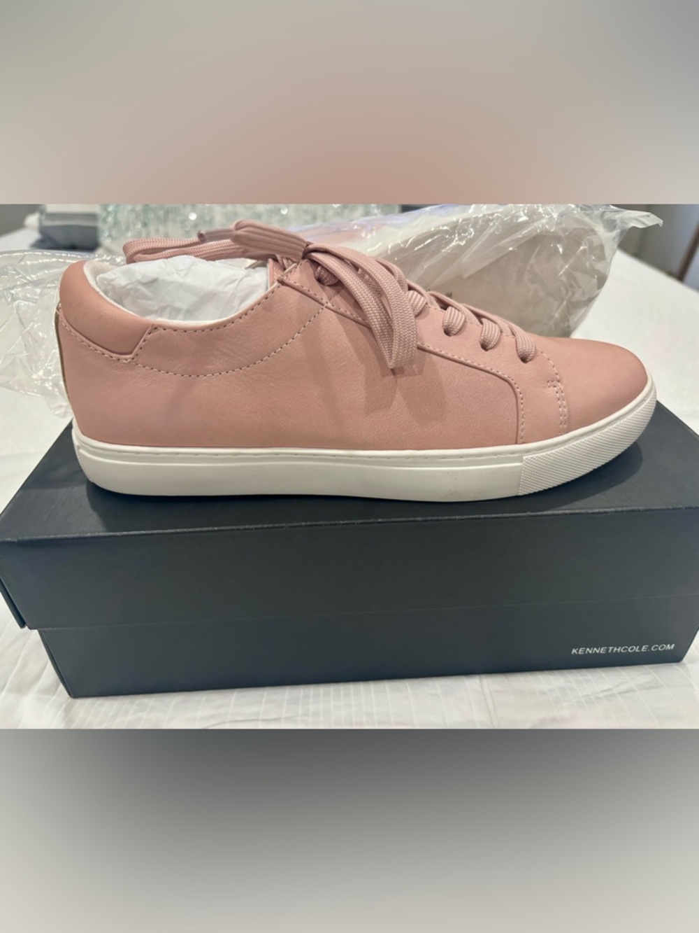 Kenneth Cole Women’s Low-Top Lace-Up Sneakers in Dusty Rose - Picture 2 of 5
